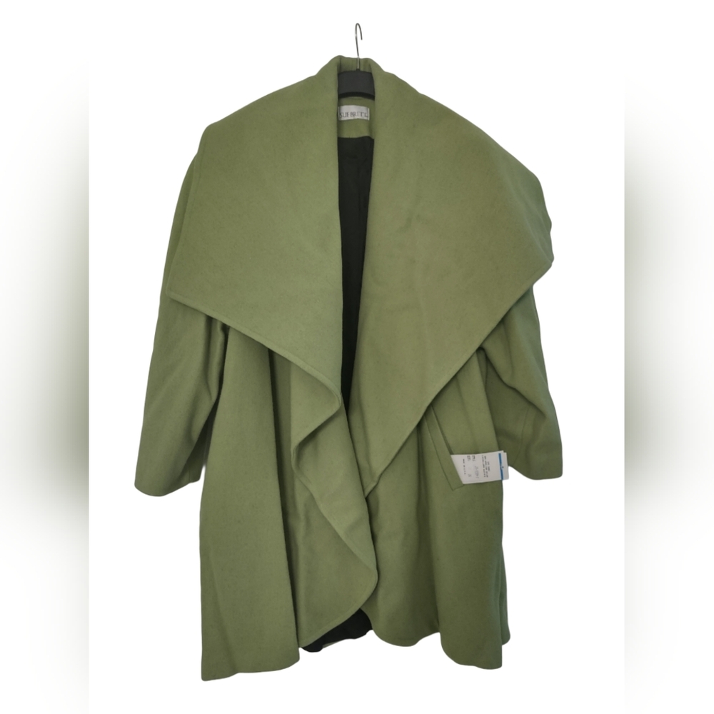 Elegant Women's Green Cape Wool 2x
